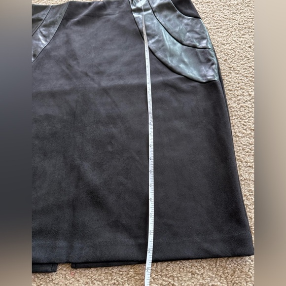 Marc New York Black Midi Skirt with Leather Details - Picture 8 of 11